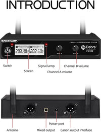 Debra VM302 Dual VHF Wireless Microphone System