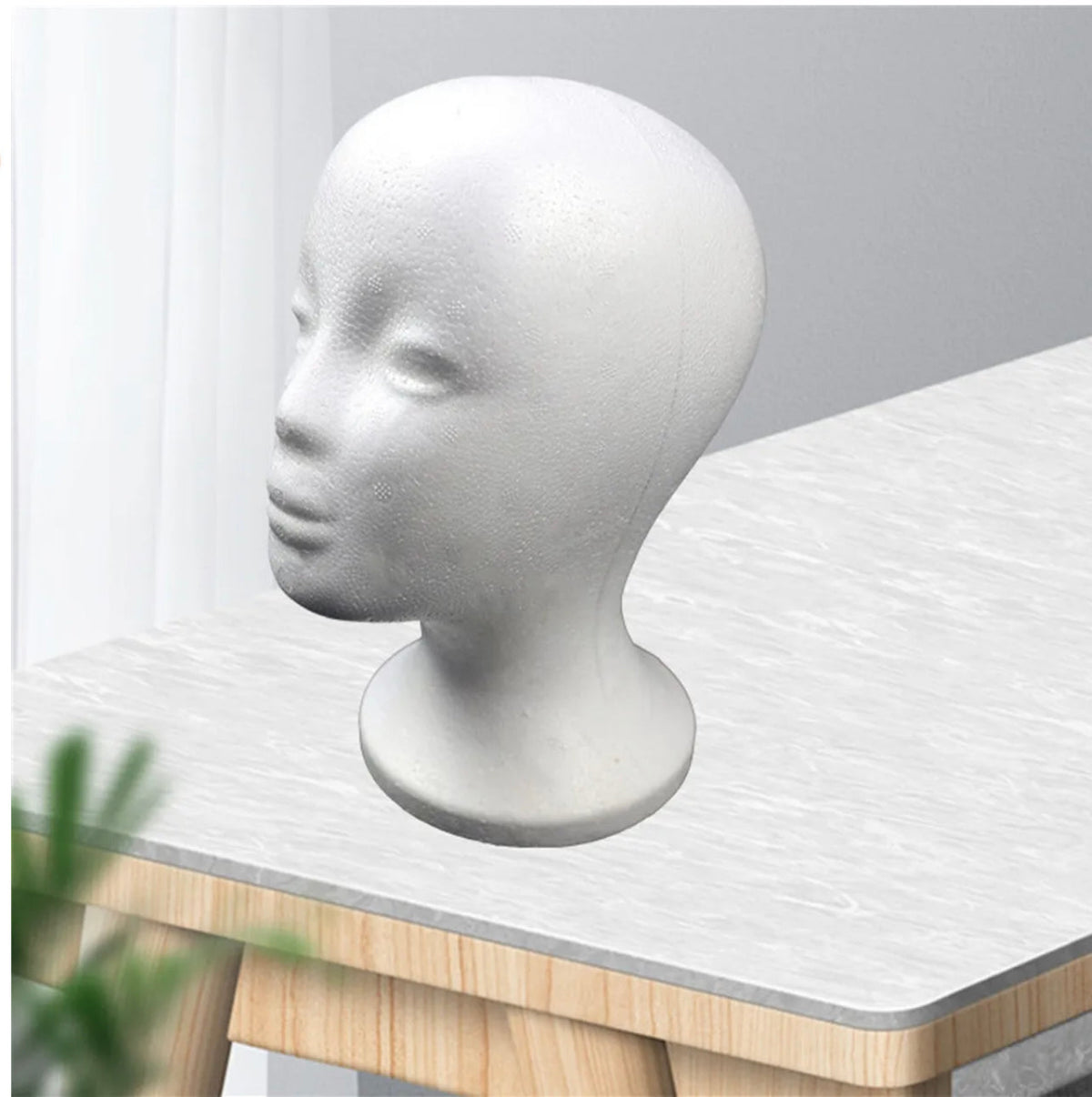 Foam Mannequin Heads for Wigs, Hats & Glasses – 2 Pack