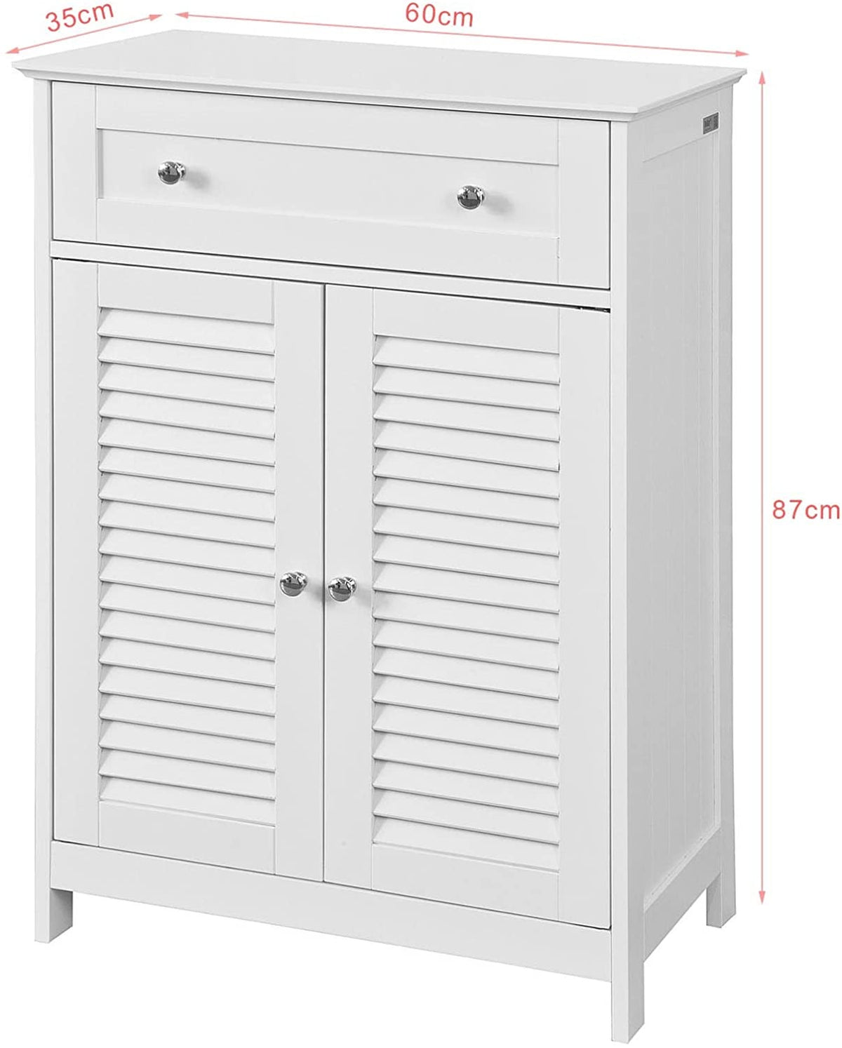 Freestanding Storage Cabinet with Doors/Drawer