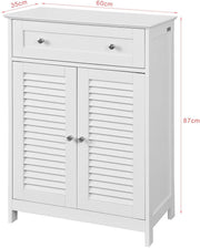 Freestanding Storage Cabinet with Doors/Drawer
