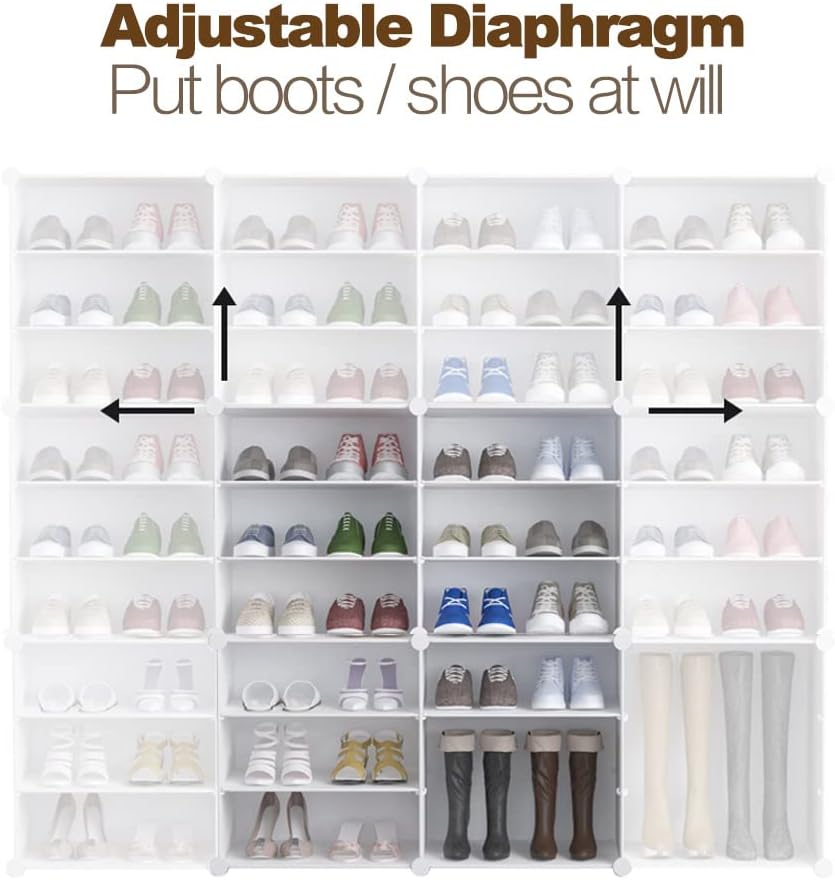 6-Tier Modular Shoe Cabinet with Doors – 24–30 Pairs
