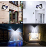 LED Solar Lights Outdoor,100 LED Motion Sensor Solar Security Lights, Outdoor Waterproof Solar Wall Light for Gate, Yard, Garage (2 Packs)