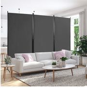 3-Panel Wood & Steel Folding Privacy Screen – 4 Colours