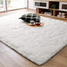 Fluffy Rug, Super Soft Fuzzy Area Rugs for Bedroom Living Room - 4' x 6' Large Plush Furry Shag Rug - Kids Playroom Nursery Classroom Dining Room Decor Floor Carpet, Cream White