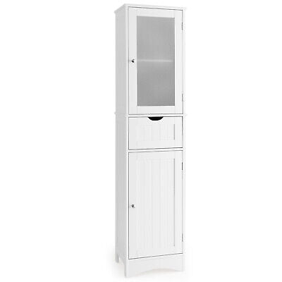 Bathroom Cabinets 5-Tier Tall Slim Storage Cabinet Cupboard Drawer 170CM