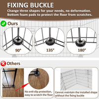 8-Panel 76 cm Metal Pet Playpen with Weather Cover