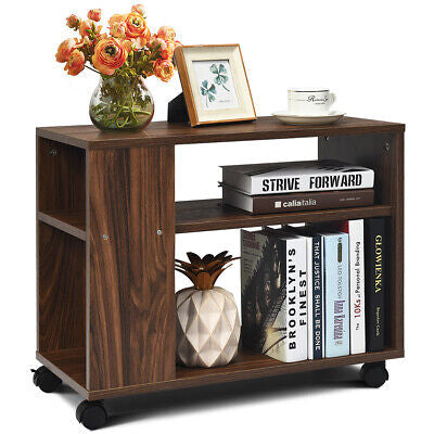 Rolling Industrial Bedside & Sofa Table