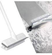 Adjustable Long-Handle Floor Scrub Brush with Scraper