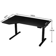 Electric Standing Desk Sit Stand Up Corner Table L Shaped Height Adjustable USB