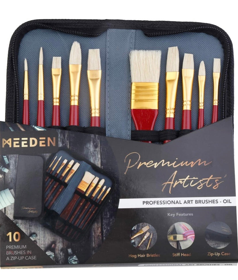 40 Pcs Oil Painting Kit with 24x12ML Oil Paint Set, 10 Oil Paintbrushes, Canvas Panel, Oil Painting Pad, Palette Knife & Art Sponge, Perfect Oil Painting Kit for Beginners, Hobbyists, Kids