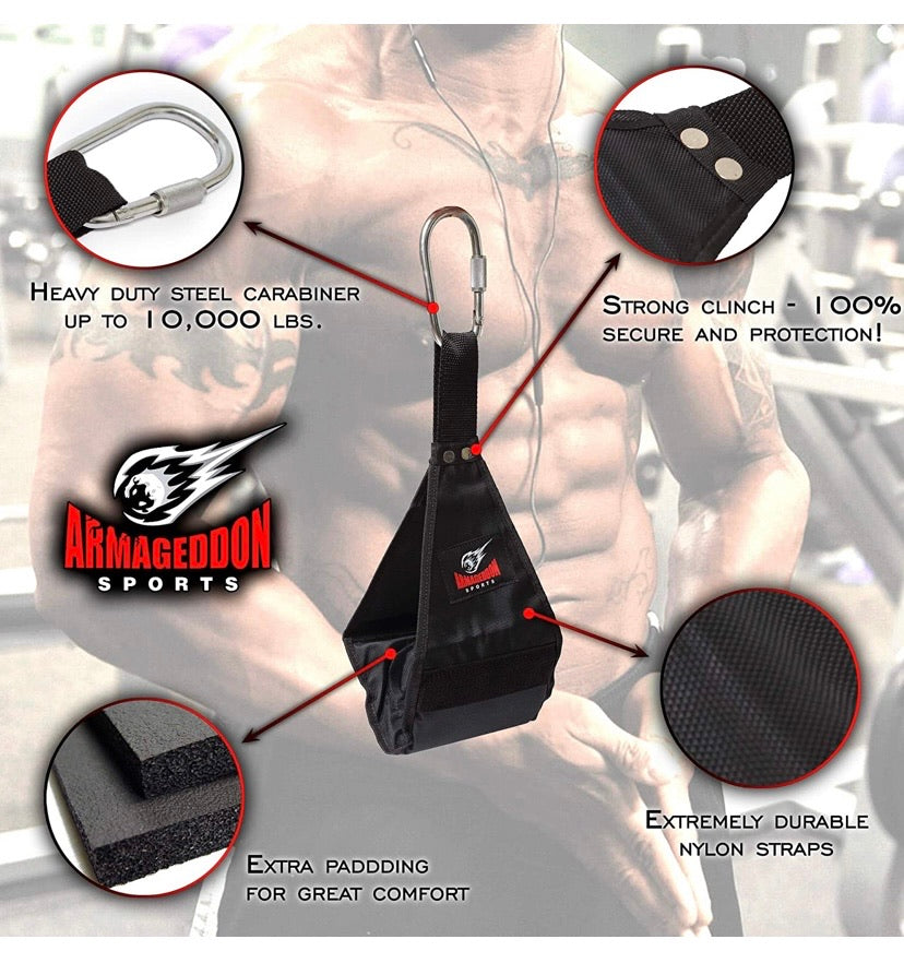 Ab Slings Straps - Rip-Resistant Heavy Duty Pair for Pull Up Bar Hanging Leg Raiser Fitness with Big D-Ring Steel Quick Connectors, Superb Arm Padding for Abdominal Training Workout Equipment