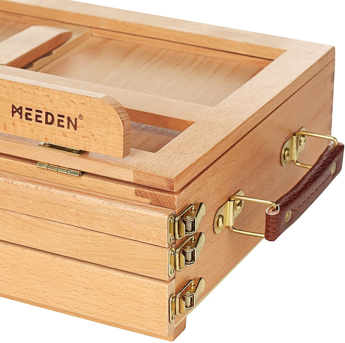 MEEDEN Artist Tabletop Sketchbox Easel- Multi-Function Adjustable Beech Wood Sketch Box Easel with 3-Drawer for PleinAir Artist, Art Students