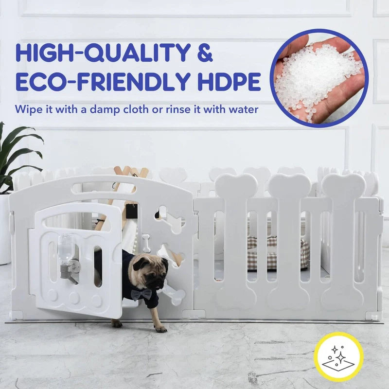 Metal Pet Playpen & Whelping Enclosure with Gate