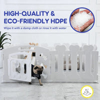Metal Pet Playpen & Whelping Enclosure with Gate