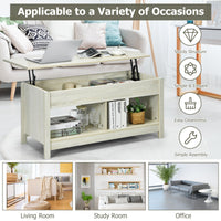 Lift-Top Coffee Table with Open & Hidden Storage