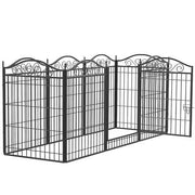 Dog Playpen Outdoor Yard Dog Fence Exercise Pen with Door for XXL Large Pet Dogs