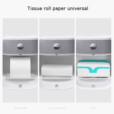 Wall-Mounted Double-Roll Toilet Paper Dispenser with Shelf