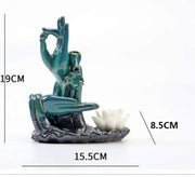 Ceramic Zen Buddha's-Hand Backflow Incense Burner