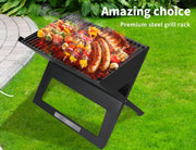 Compact Fold-Flat Portable Charcoal BBQ Grill