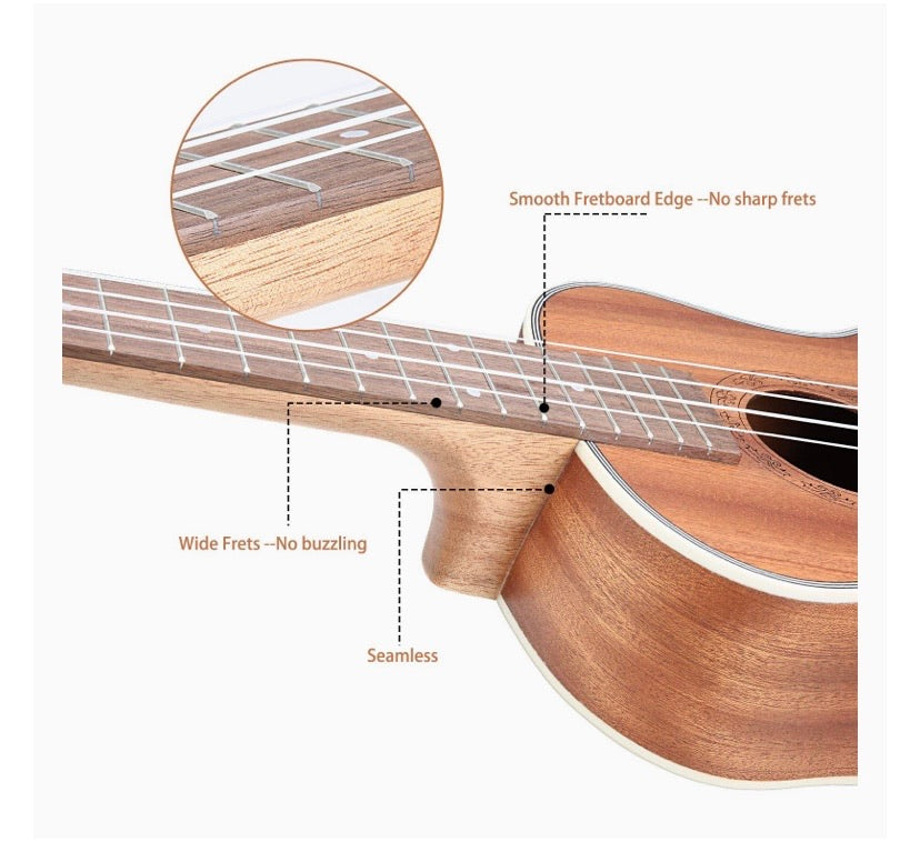 Hawaiian Ukele with Ukulele Case and Ukele Strings Set