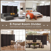 334.5 × 172 cm 6-Panel Rolling Room Divider – 4 Colours
