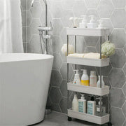 4-Tier Slim Rolling Storage Trolley