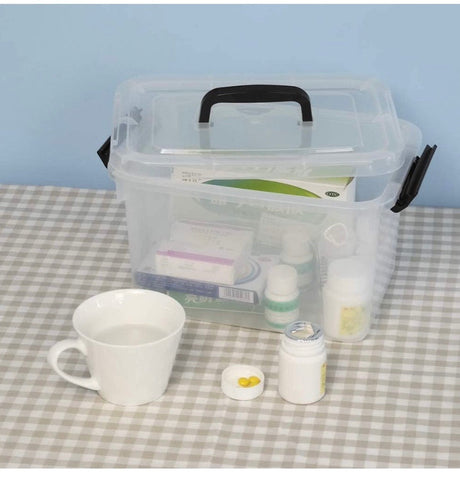 5 Liter Clear Plastic Storage Box 4-Pack