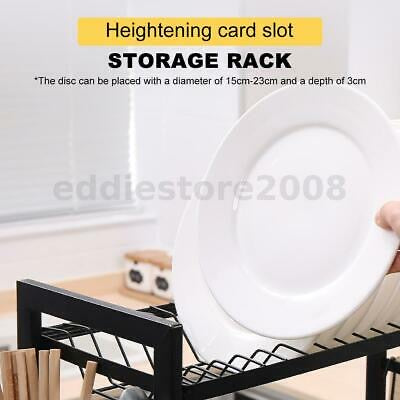 3 Tier Stainless Steel Dish Drying Rack Organizer Kitchen Storage Holder