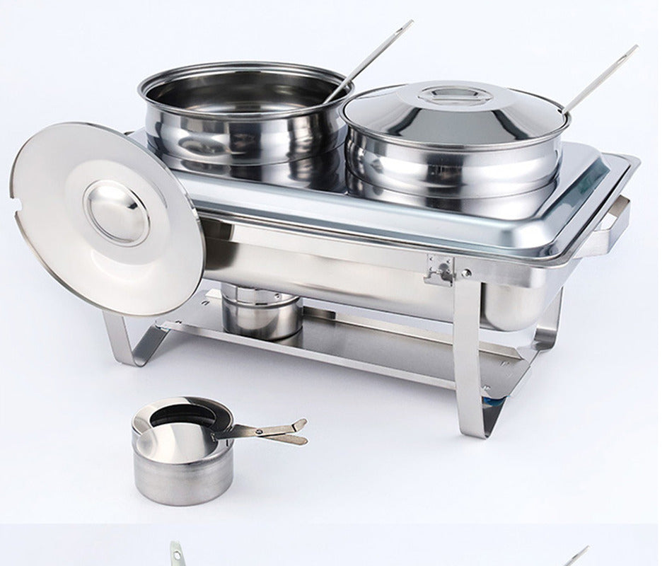 Chafing Dish Alcohol Stove Stainless Steel Buffet Stove Sauce Food Warmer Pot