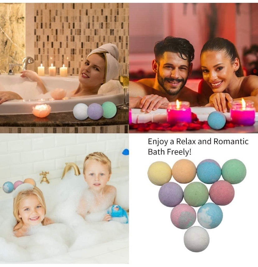 Bath Bombs Gift Set, JRINTL 12 made Fizzies, Shea & Coco Butter Dry Skin Moisturize, Perfect for Bubble & Spa Bath. Handmade Birthday Mothers day Gifts idea For Her/Him, wife, girlfriend