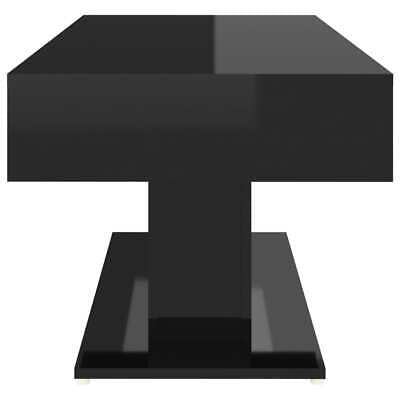 High-Gloss Black Coffee Table – 96 × 50 cm