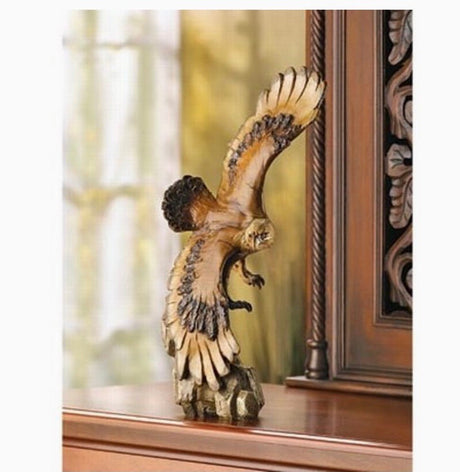 Gifts & Decor Soaring American Bald Eagle Bird Statue Figurine
