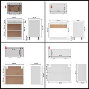 4-Piece White Kitchen Cabinet Set – Wall, Drawer & Sink Units