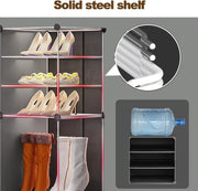 6-Tier Modular Shoe Cabinet with Doors – 24–30 Pairs