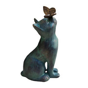Cat & Butterfly Garden Statue