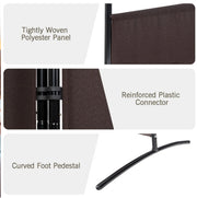 3-Panel Wood & Steel Folding Privacy Screen – 4 Colours