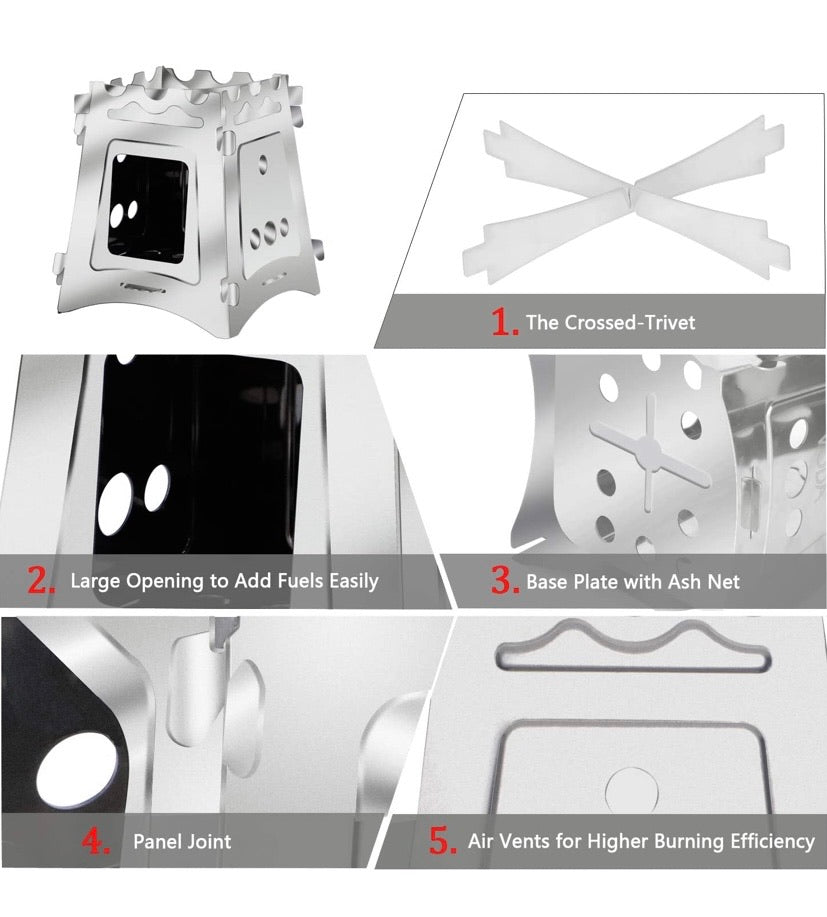 Camping Wood Stove Burner