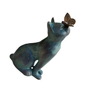 Cat & Butterfly Garden Statue