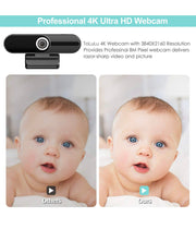 4K HD Webcam with Microphone