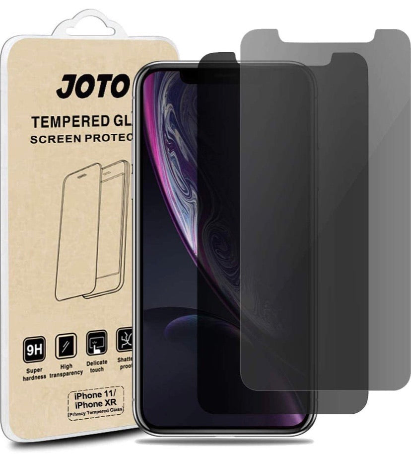 Privacy Tempered-Glass Screen Protectors for iPhone 11/XR – 2 Pack
