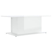 High-Gloss White Coffee Table – 102 × 55.5 cm