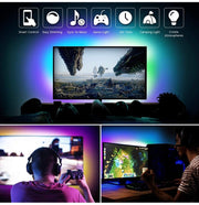 Nexillumi 40"-60" TV Backlight Light Strip Kit for Room APP Control Sync to Music, 5050 RGB Waterproof IP65 USB LED Strip Lights