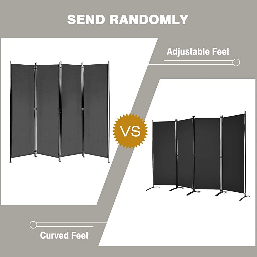 221 × 172 cm 4-Panel Fabric Room Divider – 3 Colours