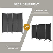 221 × 172 cm 4-Panel Fabric Room Divider – 3 Colours
