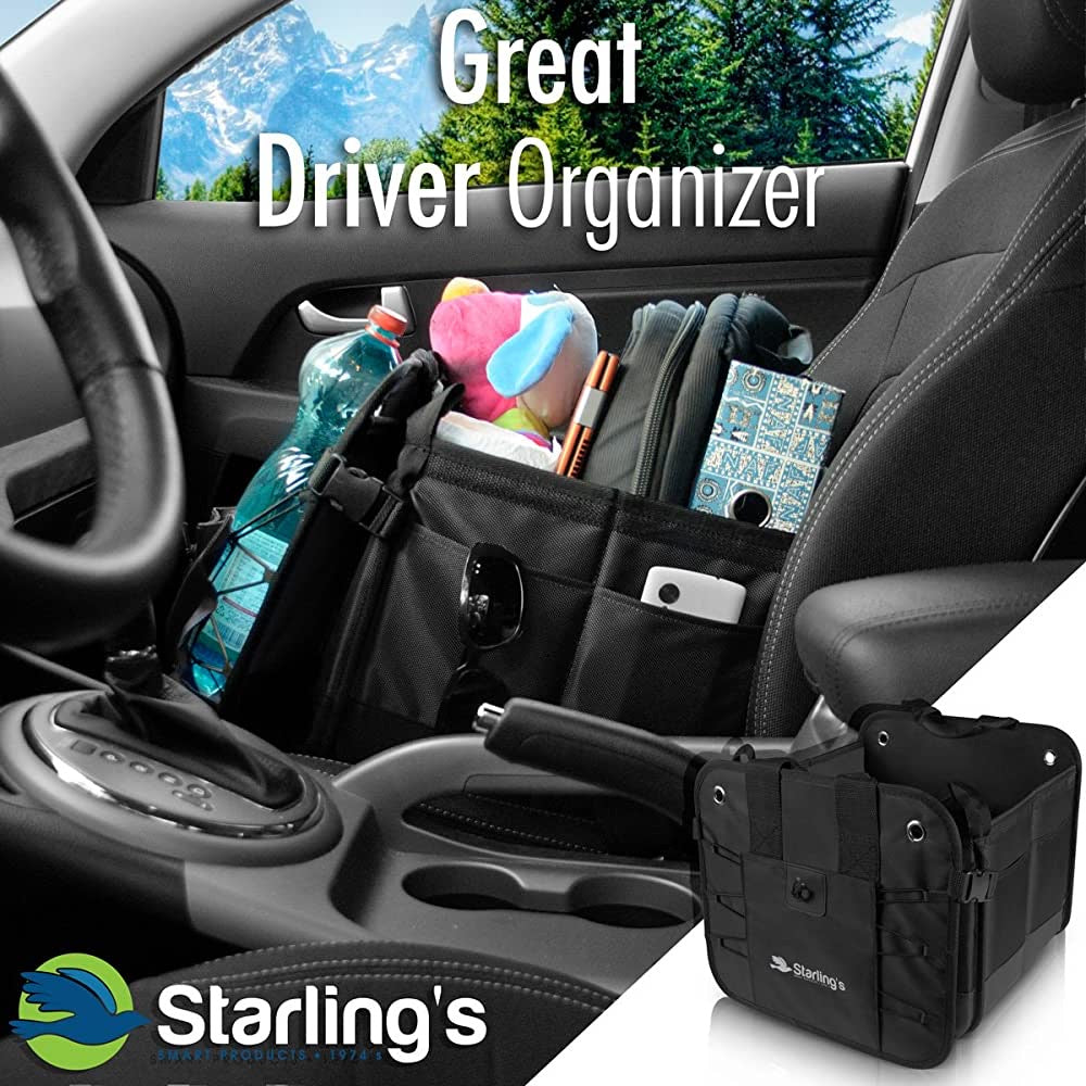 Car Trunk Organizer - Durable Storage SUV Cargo Organizer Adjustable, Blue