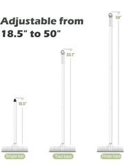 Adjustable Long-Handle Floor Scrub Brush with Scraper