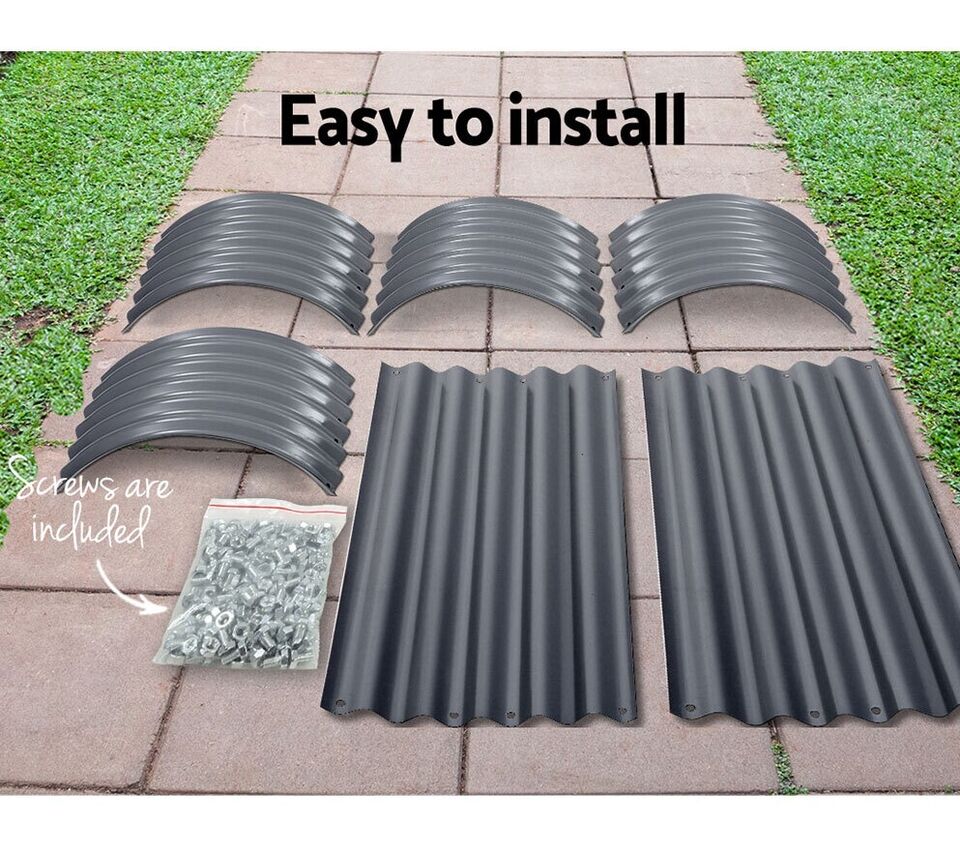 Galvanised Raised Garden Bed – 160 × 80 × 42 cm