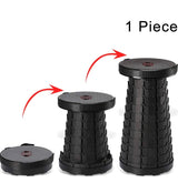 Folding Stool for Camping Adults Kids Retractable Plastic Stool Lightweight Collapsable Stool Portable for Fishing BBQ Outdoors Indoors Kitchen Max Load 150kg