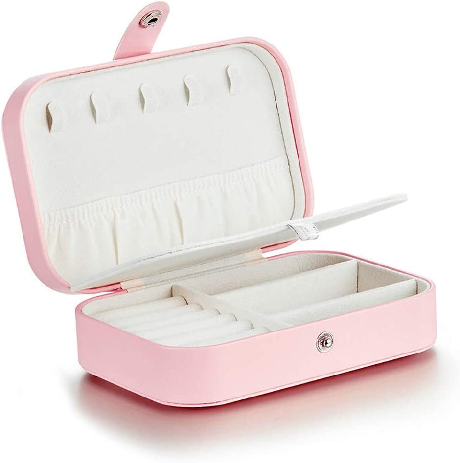 TERSELY Portable Jewellery Organiser – White or Pink