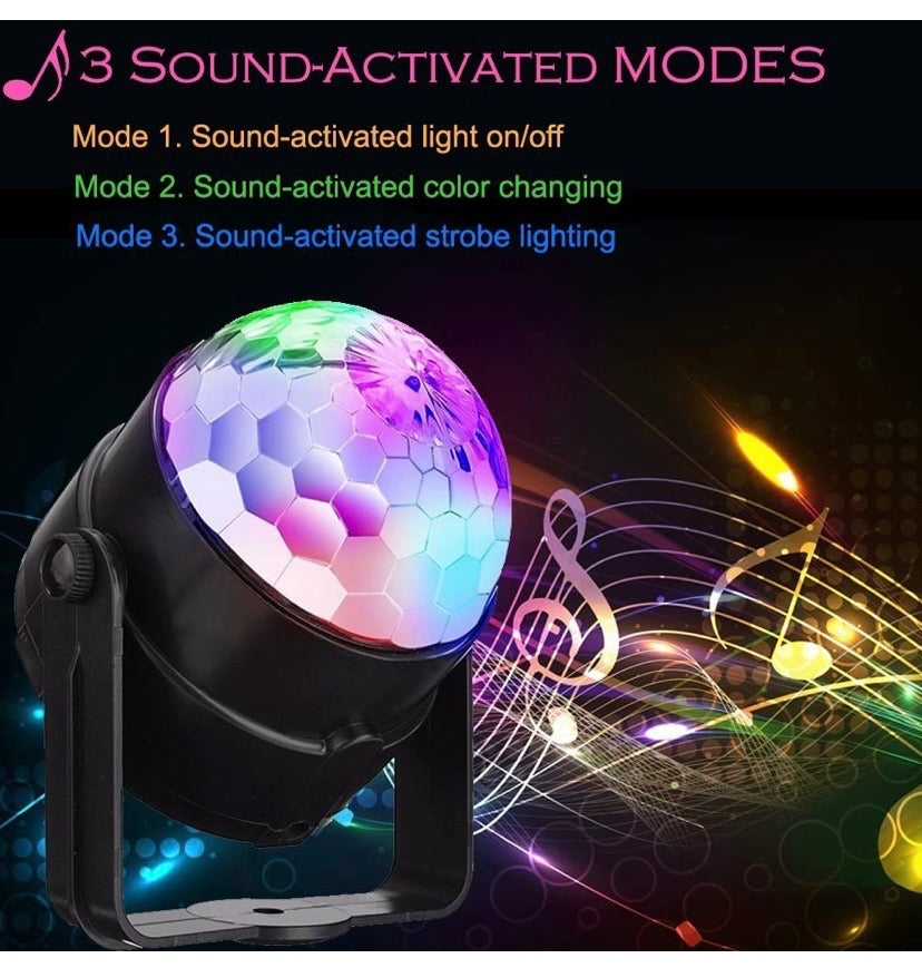 Disco Ball Party Lights iThird Sound Activated 7 Modes DJ Lighting Stage Lighting RGB LED Strobe Lamp with IR Remote AU Plug for Party Birthday Bar Karaoke Christmas Wedding Show Club Pub House